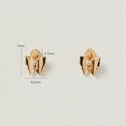 14K Gold Butterfly Drop Cartilage Earring 20G