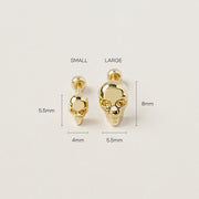 14K Gold Pop Skull Cartilage Earring 20G18G16G