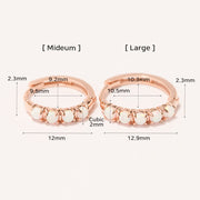 14K 18K Gold Rose-Cut Cubic Inner conch Cartilage Hoop Earring