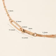14K 18K Gold Cutting Ball Mixed Clip Chain Anklet