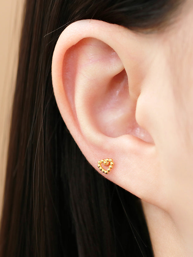 Heart ball Cartilage earring