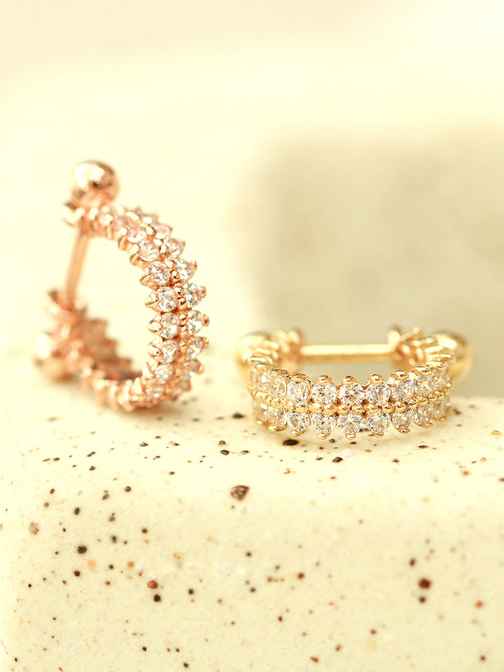 14K Gold 2 Line Cubic C-Type Conch Piercing – MinimalBijoux