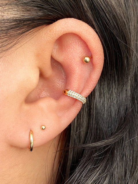 925 3 Line Cubic Ear Cuff