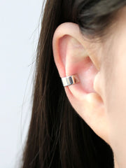 925 Silver Simple Wide Ear Cuff
