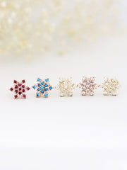 14K Gold Delicate snowflake cartilage earring 18g16g