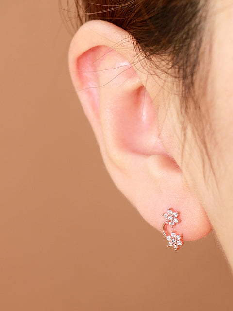 Double Flower Cartilage earring