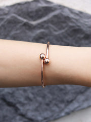 14K Gold Ball Cuff Bracelet