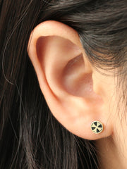 14K Gold Captain Black cartilage earring 20g