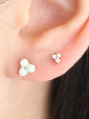Triple Opal Cartilage earring