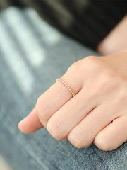 14K 18K Gold Mini Heart Cubic Ring