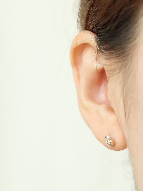 14K Gold Cap Cartilage Earring 18G16G