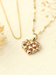 14K 18K Gold Lovely Heart Necklace