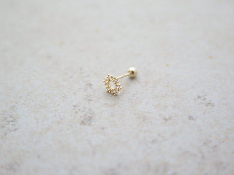 ?¬진촬영 / (?µ션/중량)?•인 / 10K 14K Gold Hexagon cartilage earring