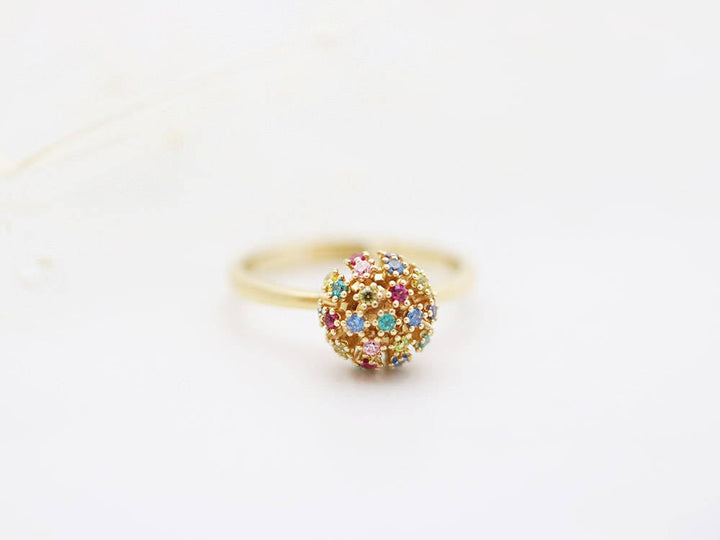 14K Gold Multiple CZ Ring