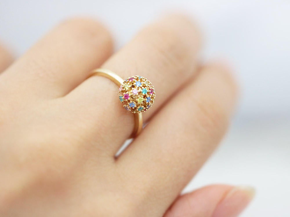 14K Gold Multiple CZ Ring