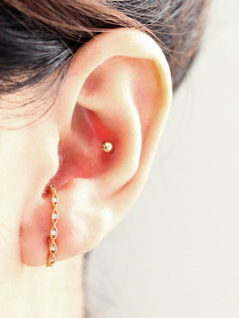 Point CZ Ear cuff earring