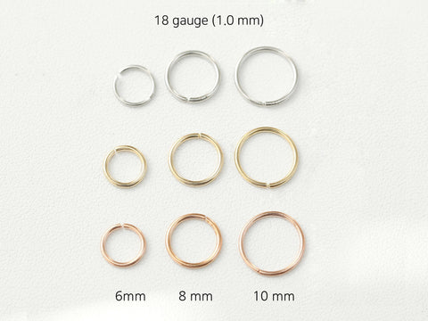 10K 14K Gold Cartilage Hoop Earring