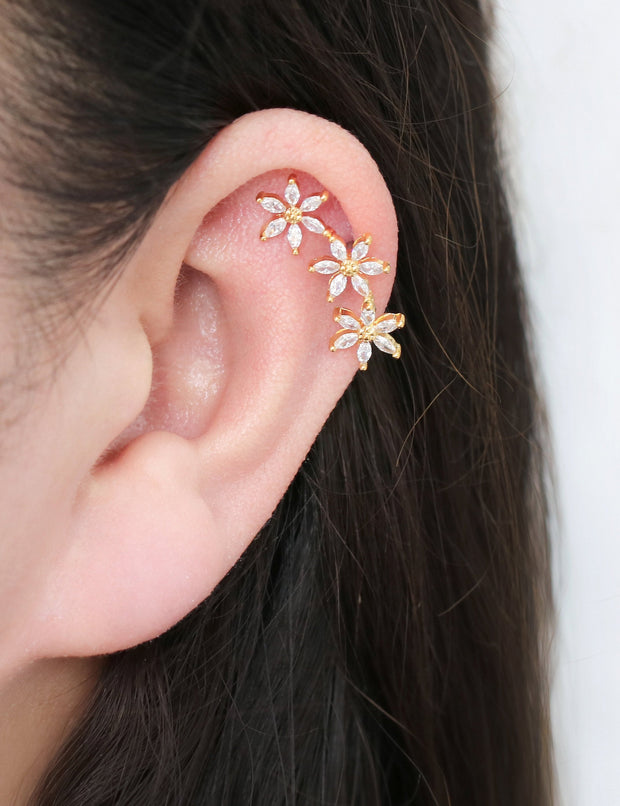 Big Flower Cartilage earring