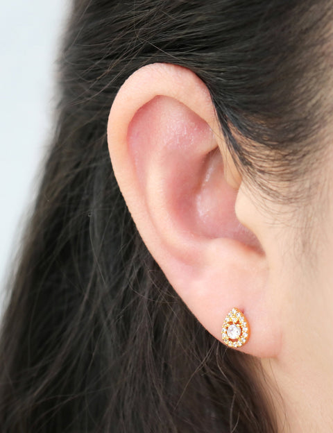 Classic Teardrop CZ Cartilage Earring