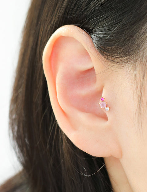 Dainty pink Cartilage earring