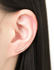 Curve Bar CZ Cartilage earring