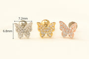 Bling Cubic Butterfly Cartilage earring