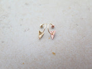 ?¬진촬영 / (중량, ?ˆì?ë¦? ?•인 / ?£시가격o / 10K 14K Gold CZ Pyramid U shape tragus earring