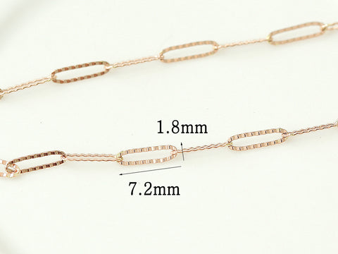 14K 18K Gold Slim Square Chain Anklet Bracelet