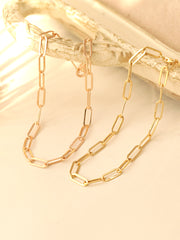 14K 18K Gold Daily Clip Hollow Chain Bracelet